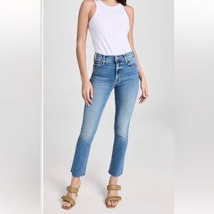 MOTHER Mid Rise Dazzler Ankle Fray Jeans